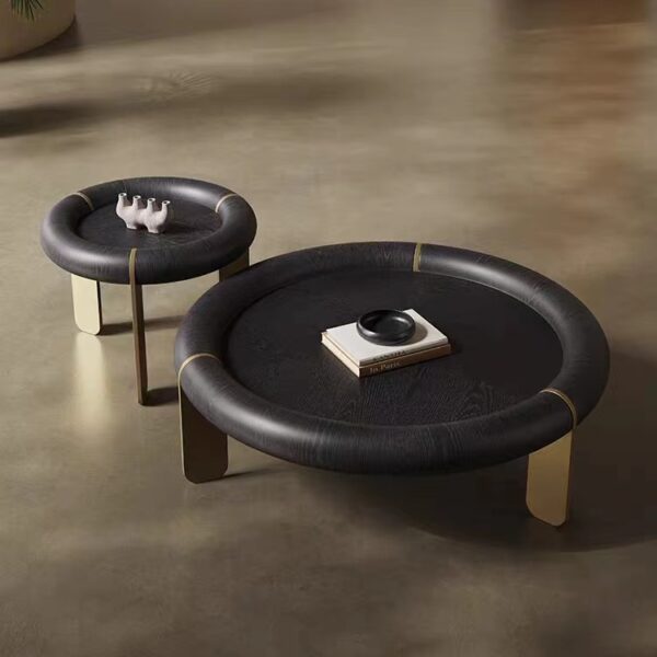 Gaoliang Coffee Table Set Wooden Round OEM/ODM (KF01)