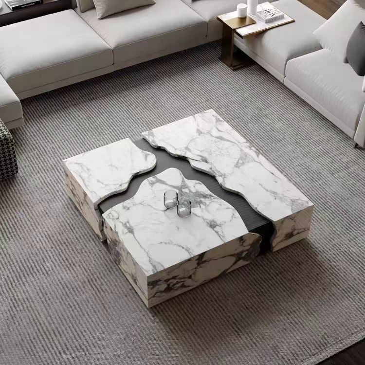 Gaoliang Marble Coffee Table Square Stone OEM/ODM (KF31)