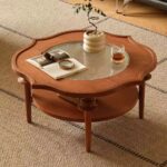 Gaoliang Coffee Table Wooden Glass (KF40)
