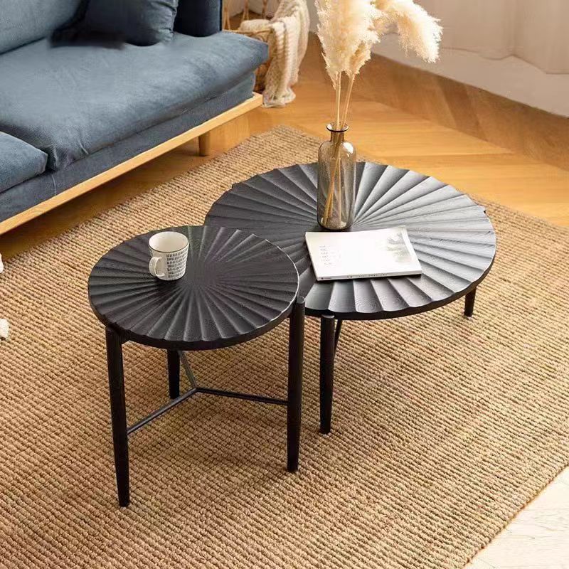 Gaoliang Coffee Table Oak Wooden Round OEM/ODM (KF46)