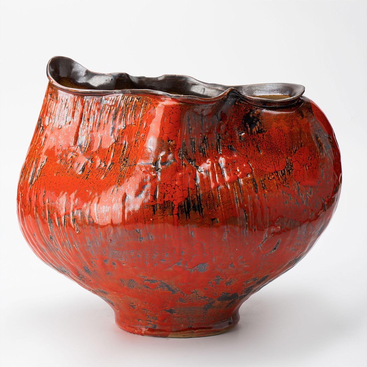 Gaoliang Porcelain Vases Handmade Modern Red Ceramic Vase OEM/ODM (CML36)