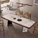 Gaoliang Dining Table Light Luxury Marble Stone OEM/ODM(CZ51)