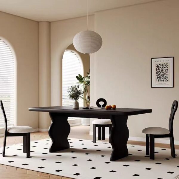 Gaoliang Dining Table Wave-Shaped Legs OEM/ODM(CZ02)