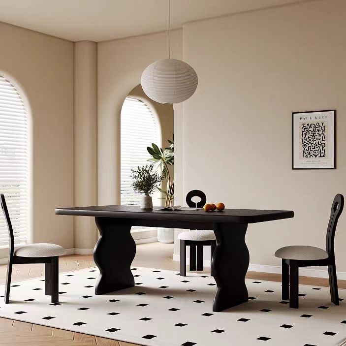 Gaoliang Dining Table Wave-Shaped Legs OEM/ODM(CZ02)