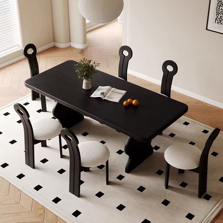 Gaoliang Dining Table Wave-Shaped Legs OEM/ODM(CZ02)