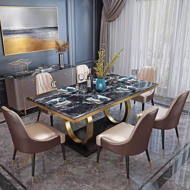 Gaoliang Dining Table Luxury Modern Golden leg OEM/ODM (CZ100)