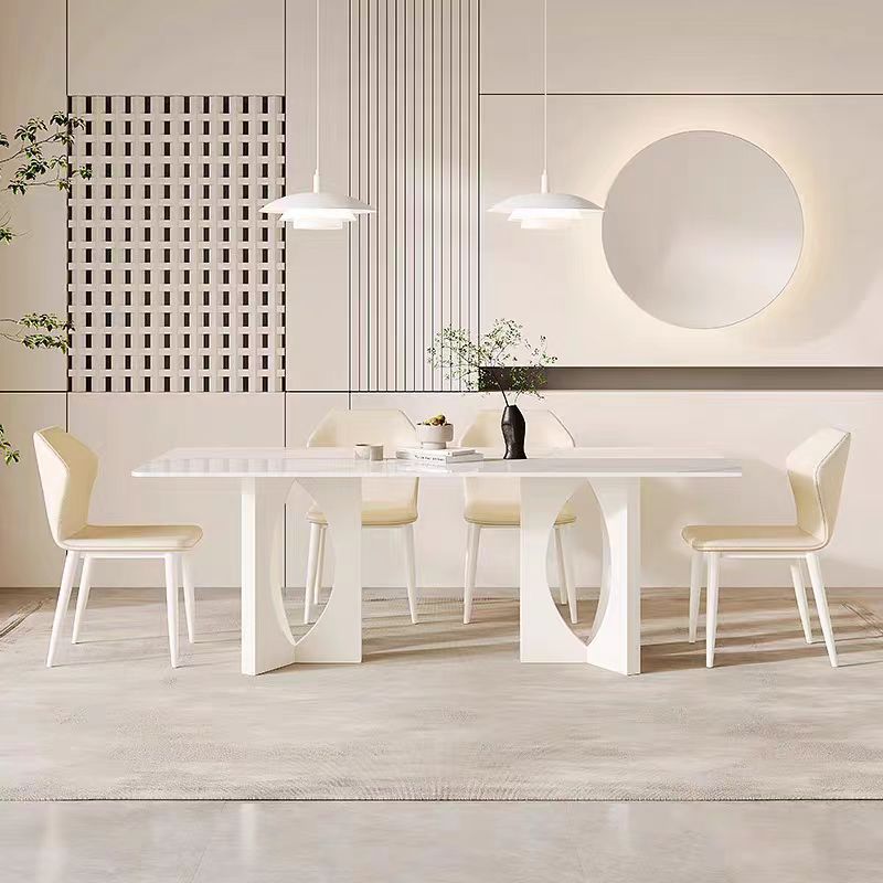 Gaoliang Dining Table Rectangle Cream White OEM/ODM(CZ126)