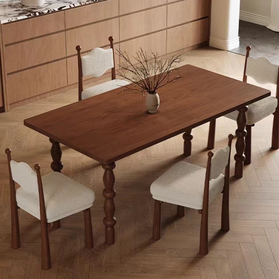 Gaoliang Dining Table Vintage Carved Legs OEM/ODM(CZ25)