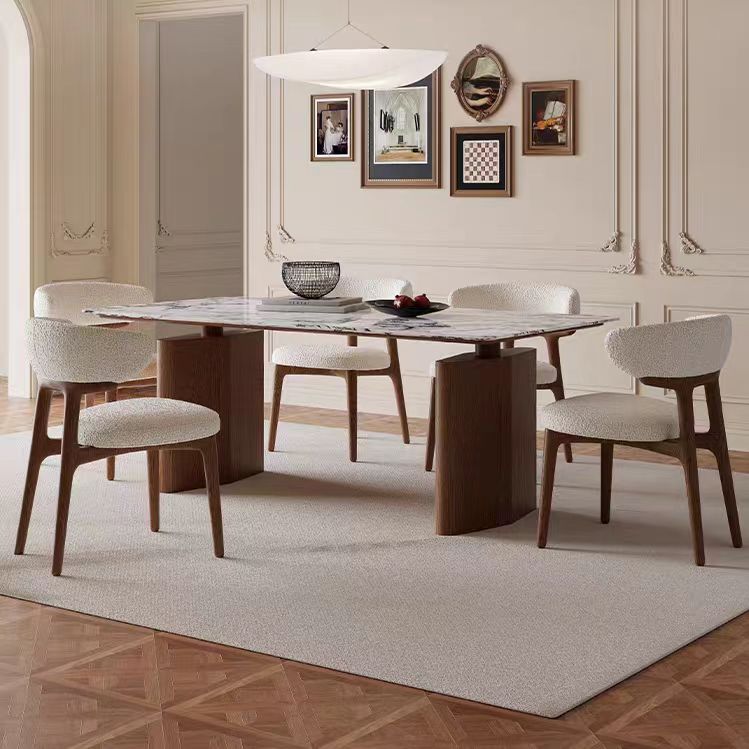 Gaoliang Dining Room Table Marble Top Wood Legs OEM/ODM(CZ46)