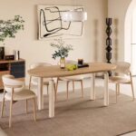 Gaoliang Dining Table And Chair Set Oval Ash Wood OEM/ODM(CZ80)