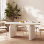 Gaoliang Dining Table Set French Cream White OEM/ODM(CZ90)