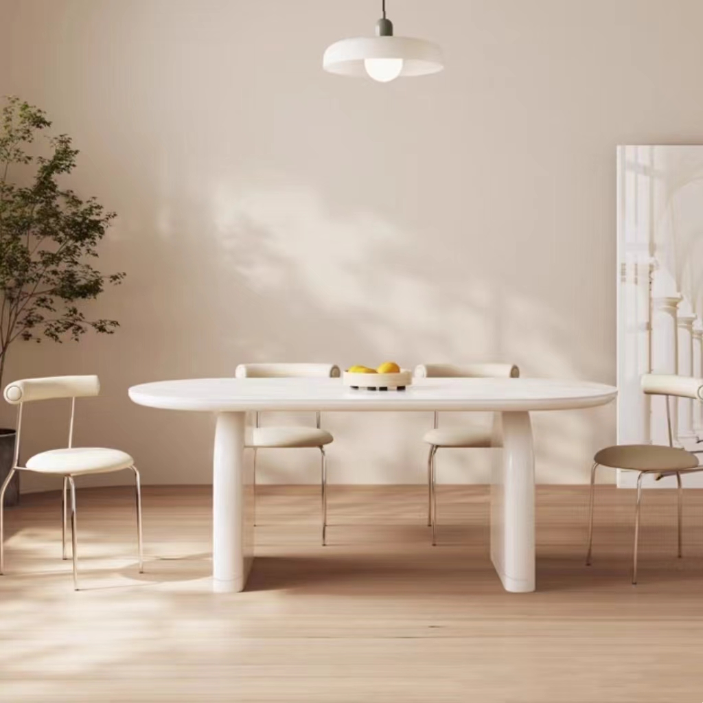 Gaoliang Dining Table Set French Cream White OEM/ODM(CZ90)
