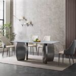 Gaoliang Dining Table Set Modern Rectangle Marble OEM/ODM (CZ102)