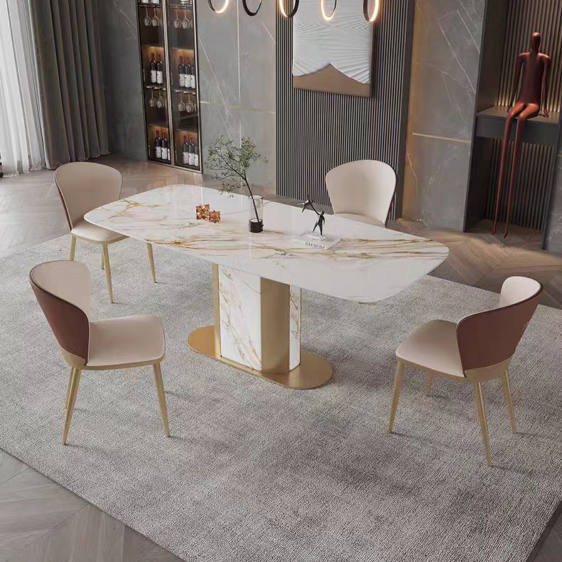 Dining Table Modern Luxury Stone And Metal OEM/ODM(CZ110)