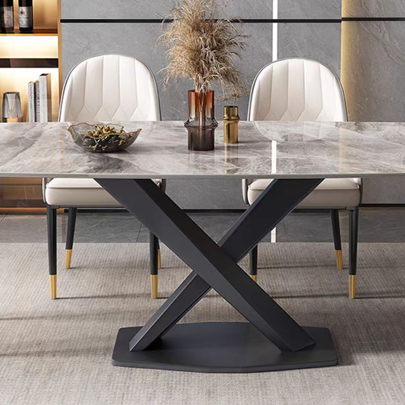 Dining Table Italian Style Marble Stone Top OEM/ODM(CZ141)