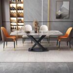 Dining Table Italian Style Marble Stone Top OEM/ODM(CZ141)