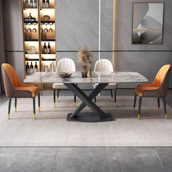 Dining Table Italian Style Marble Stone Top OEM/ODM(CZ141)