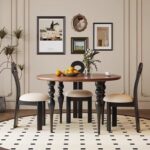 Dining Table Solid Wood Simple Round OEM/ODM(CZ21)