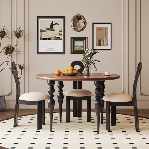 Dining Table Solid Wood Simple Round OEM/ODM(CZ21)