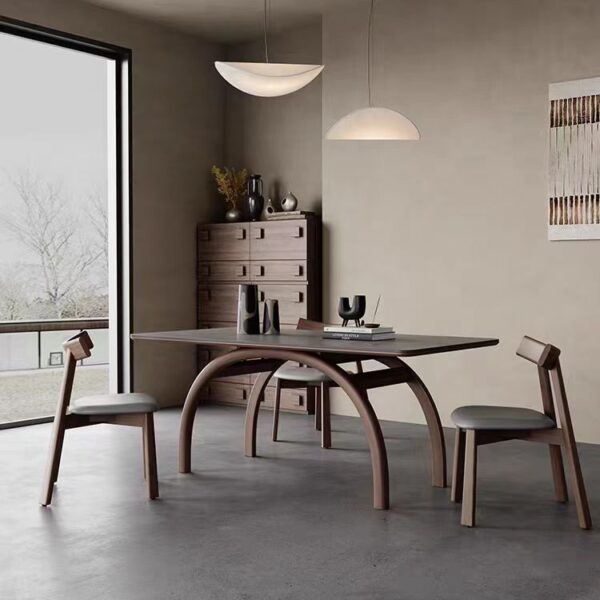 Gaoliang Dining Table French Style ceramic Top Wood Legs OEM/OCM(CZ26)