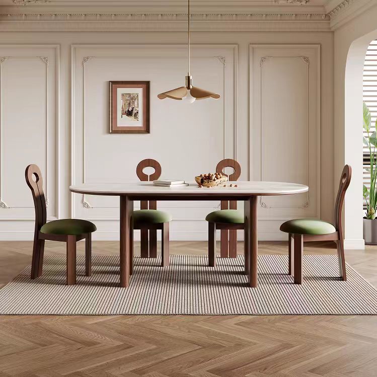 Gaoliang Dining Table And Chairs Oval Ceramic Top OEM/ODM(CZ47)