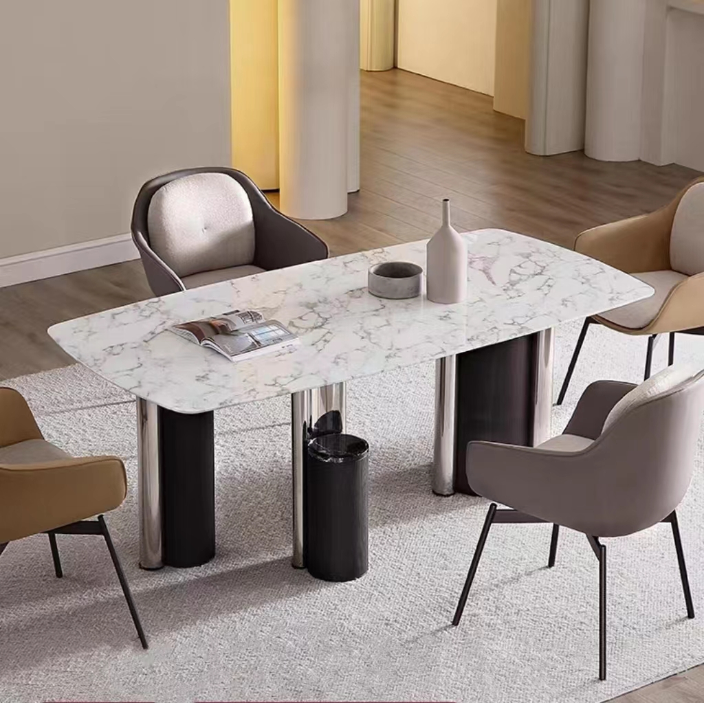 Gaoliang Dining Table Set Modern Stone top OEM/ODM(CZ54)