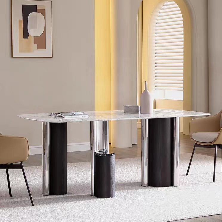 Gaoliang Dining Table Set Modern Stone top OEM/ODM(CZ54)