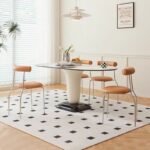 Gaoliang Ceramic Dining Table Set Modern White OEM/ODM(CZ92)