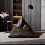 Gaoliang Single Sofa Chair Leather Triangle Bean Bag OEM/ODM (DY183)