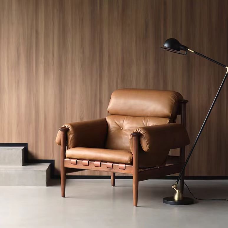 Gaoliang Accent Chair Italian Leather Arm Relax OEM/ODM (DY19)
