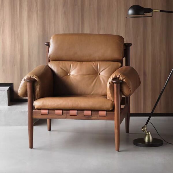 Gaoliang Accent Chair Italian Leather Arm Relax OEM/ODM (DY19)