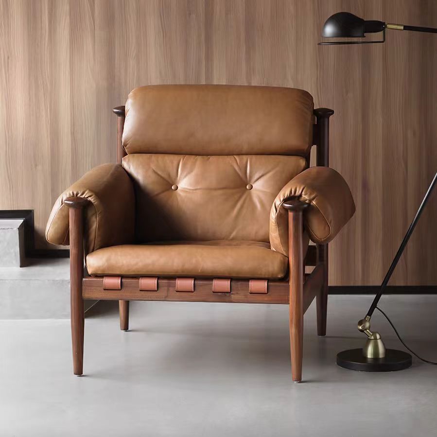 Gaoliang Accent Chair Italian Leather Arm Relax OEM/ODM (DY19)