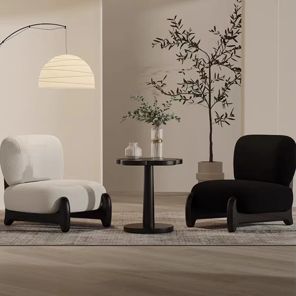 Gaoliang Accent Chair Modern Cream Wooden Frame OEM/ODM (DY48)