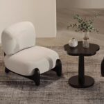 Gaoliang Accent Chair Modern Cream Wooden Frame OEM/ODM (DY48)