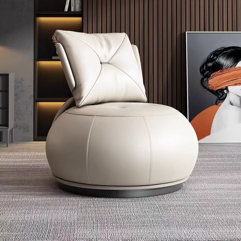 Gaoliang Accent Chair Pumpkin Luxury Leather Single Seat Sofa Chair OEM/ODM (DY64)