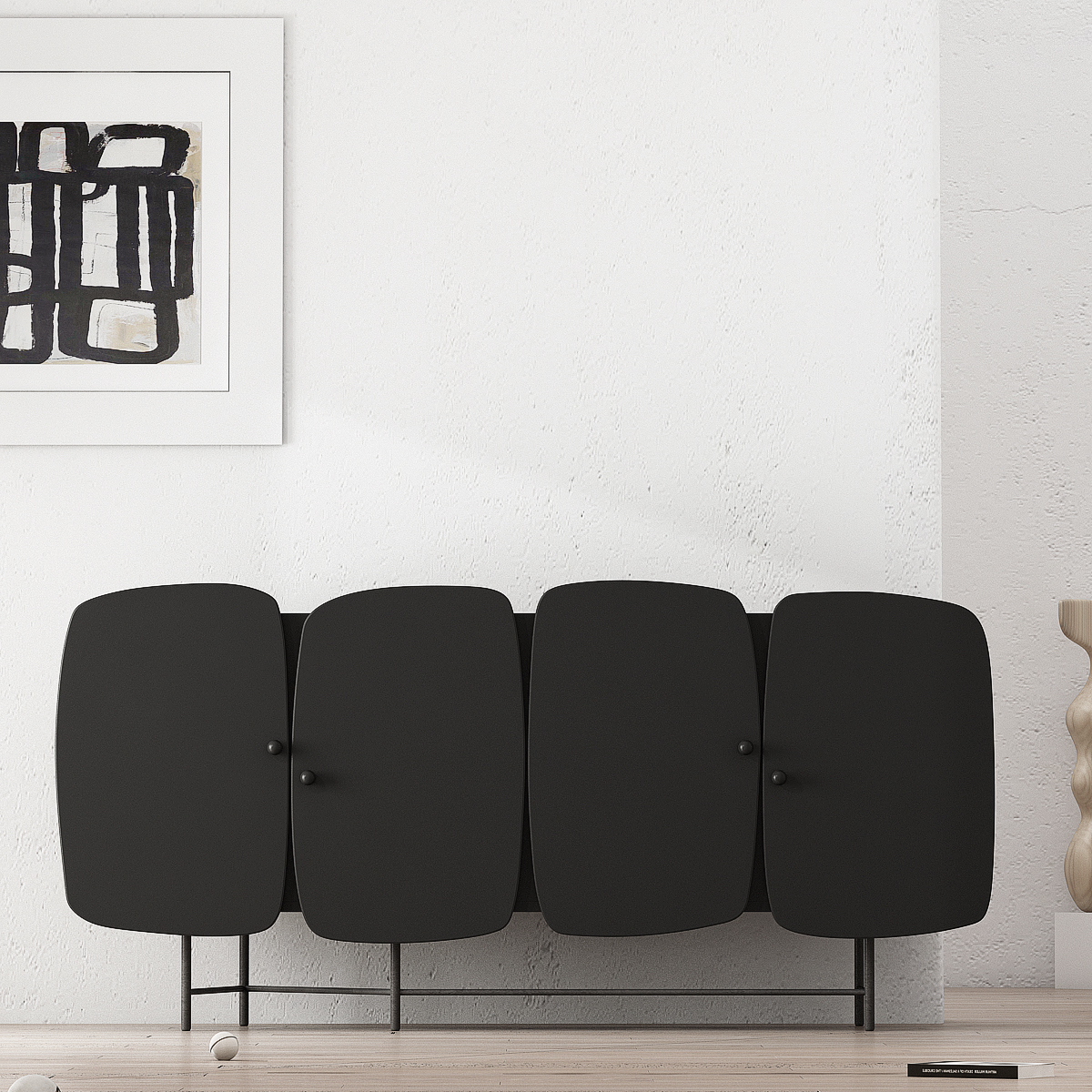 Gaoliang Sideboard Cabinet Storage Black Modern OEM/ODM(GZ08)