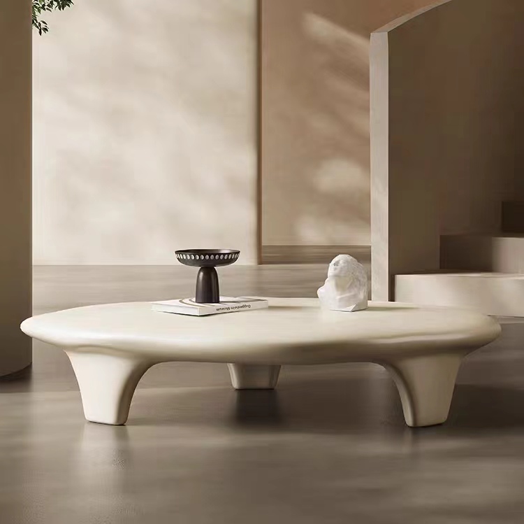 Gaoliang Coffee Table Cobblestone Wabi Sabi Fiberglass (KF07)