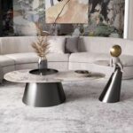 Gaoliang coffee table nesting marble stone top (KF143)