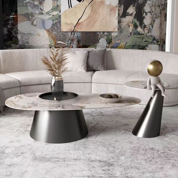 Gaoliang coffee table nesting marble stone top (KF143)