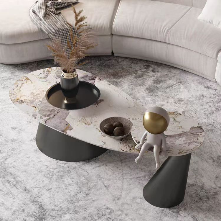 coffee table nesting marble stone top