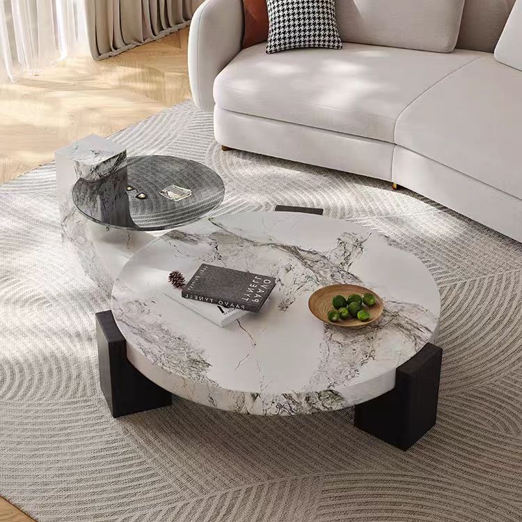 Gaoliang coffee table nesting stone round (KF148)