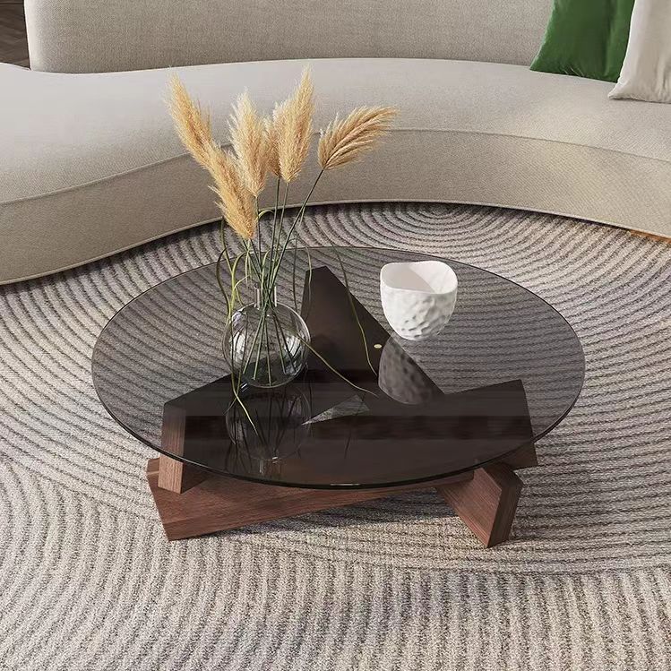 Gaoliang Marcio Display Coffee Table Glass Modern Round (KF187)