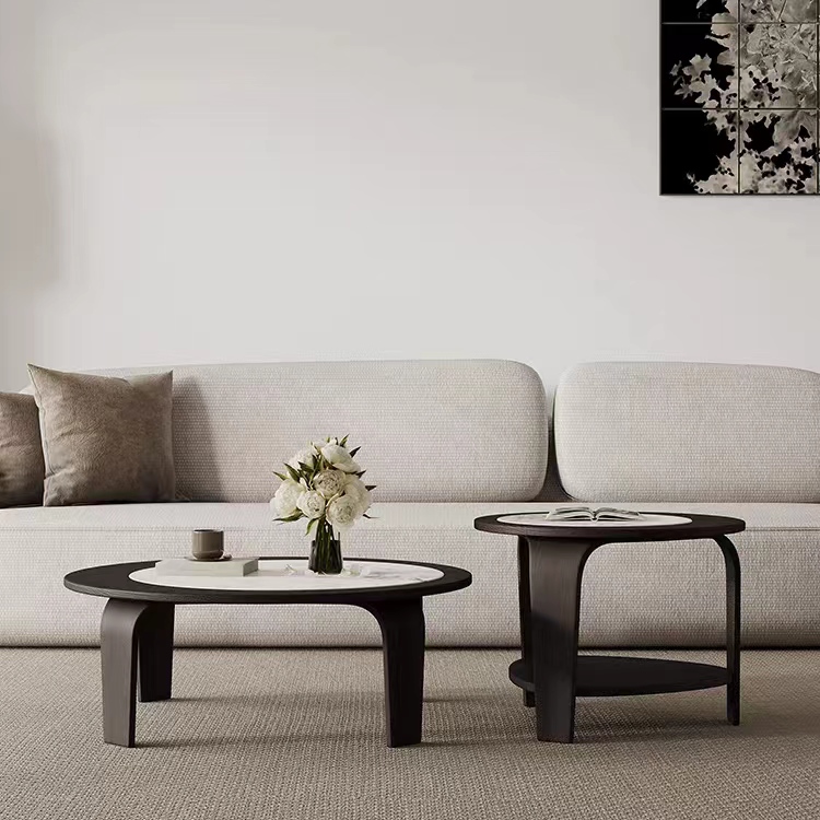 Gaoliang Coffee Table Wooden Stone OEM/ODM(KF20)