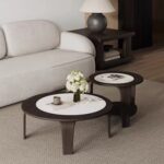 Gaoliang Coffee Table Wooden Stone OEM/ODM(KF20)