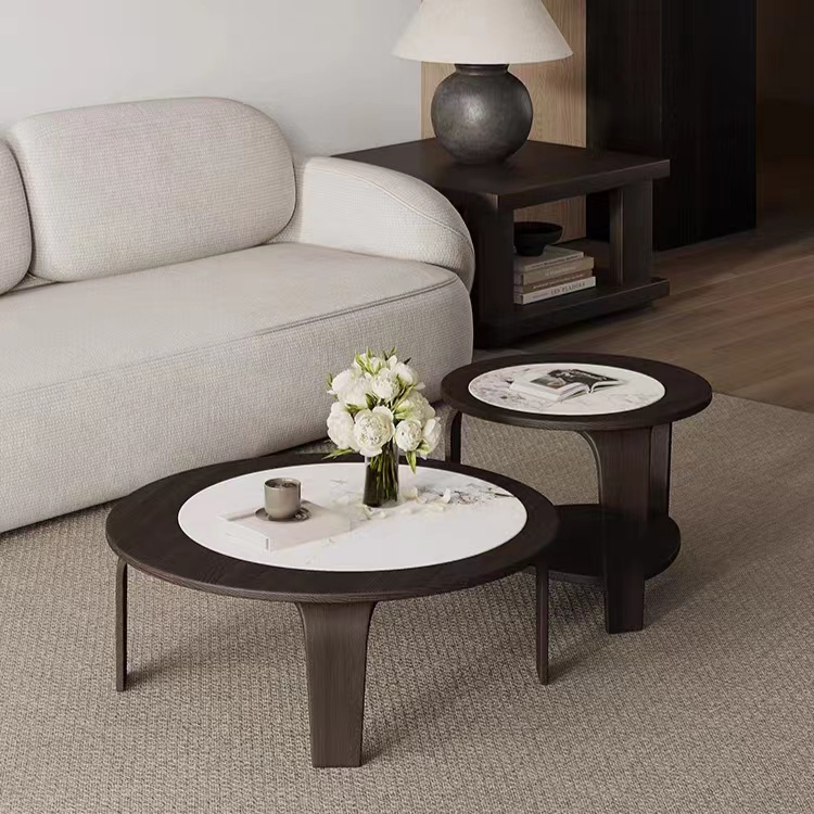 Gaoliang Coffee Table Wooden Stone OEM/ODM(KF20)