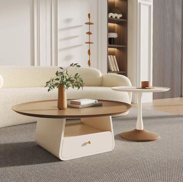 Gaoliang Coffee Table Nordic Cream Wooden OEM/ODM (KF201)