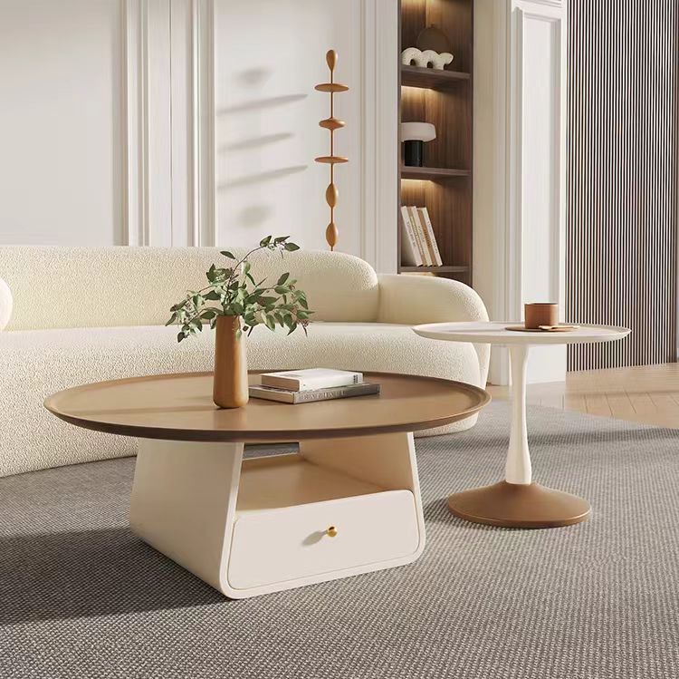 Gaoliang Coffee Table Nordic Cream Wooden OEM/ODM (KF201)