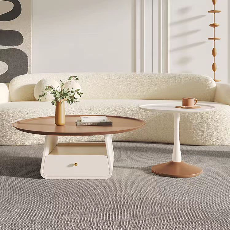 Gaoliang Coffee Table Nordic Cream Wooden OEM/ODM (KF201)