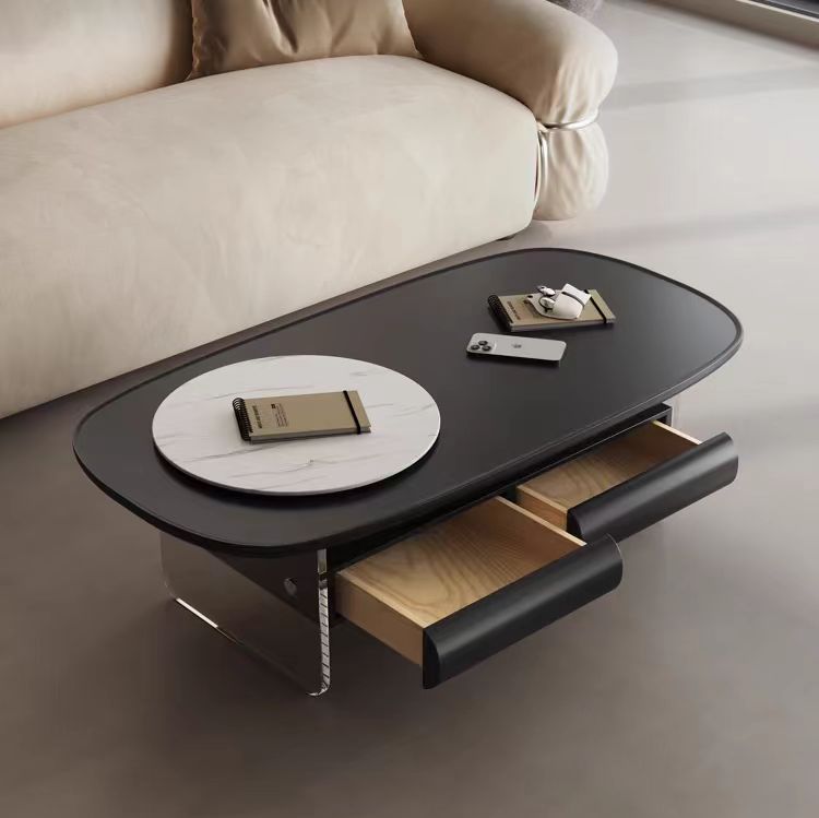 Gaoliang Coffee Table Wooden Storage Oval OEM/ODM(KF203)