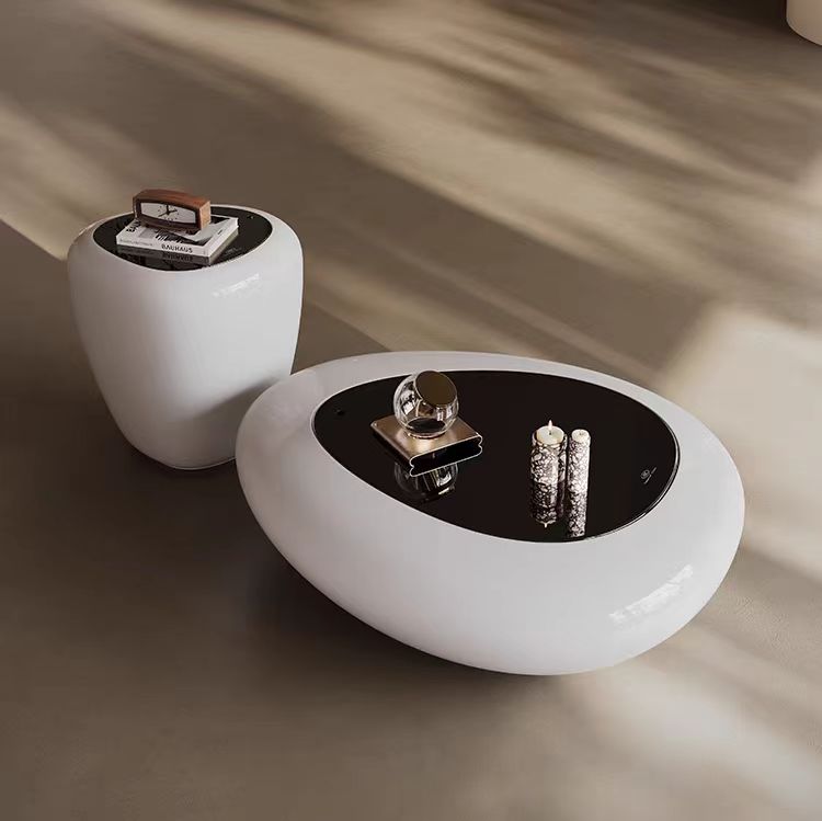 Gaoliang Coffee Table Set Glass Oval (KF204)